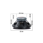 AUDiO-X 12" 155 — Premium 12-Inch 200W Speaker | Y35 Magnet | 51mm Coil | 8-Ohm Impedance - Image 7